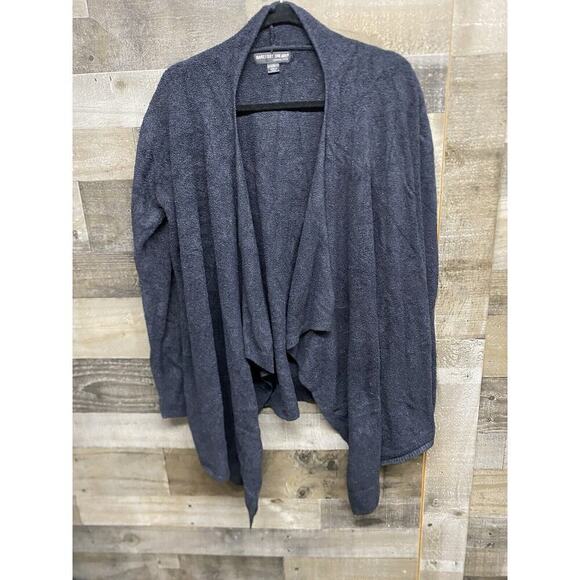 Barefoot Dreams Womens L/XL Circle Cardigan Black Soft Cozychic Lite - Picture 1 of 6
